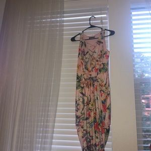 Woman’s floral print high-low dress